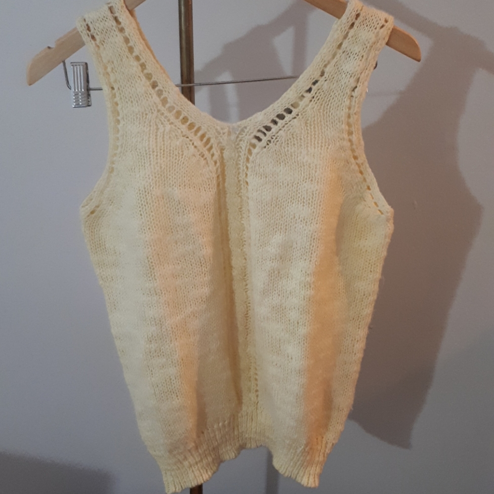 Yellow Vintage Knit Tank Sweater